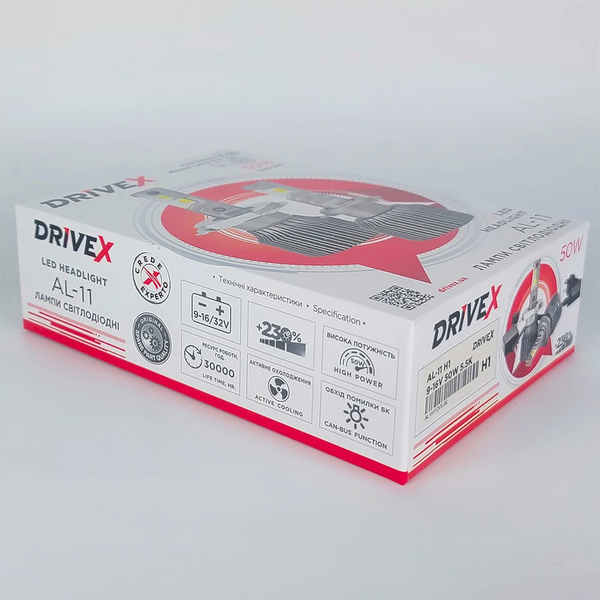 LED автолампи DriveX AL-11 H4 5.5K 50W 9-36V (9-48V) DR-00001287 2шт. фото.