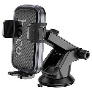 Автодержатель для телефона Hoco H79 Vista push-type car holder(center console) Black фото.