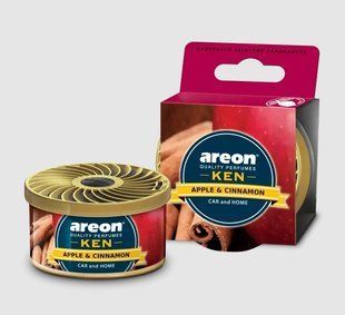 Ароматизатор Areon Ken Apple & Cinnamon Яблуко-кориця AK16 фото.