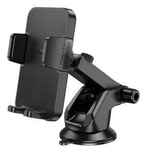 Автотримач для телефону Hoco H37 Cheetah car holder center console Black фото.