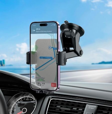 Автотримач для телефону Hoco H37 Cheetah car holder center console Black фото.