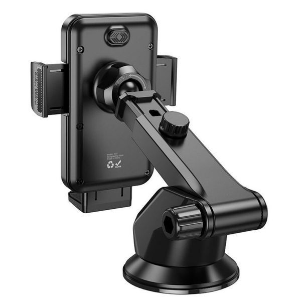 Автотримач для телефону Hoco H37 Cheetah car holder center console Black фото.